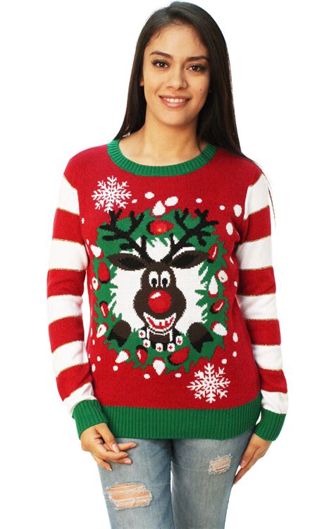  Women's Christmas Sweaters - Women's Ugly Christmas Sweaters - Embellished Winter Holiday Pullovers. 4,486. 400+ bought in past month. $3495. List: $59.95. Join Prime to buy this item at $29.95. FREE delivery Fri, Jan 5 on $35 of items shipped by Amazon. Small Business. +15. 